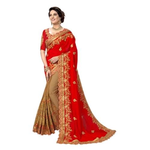 Exclusive Embroidered Georgette Sharee for Women