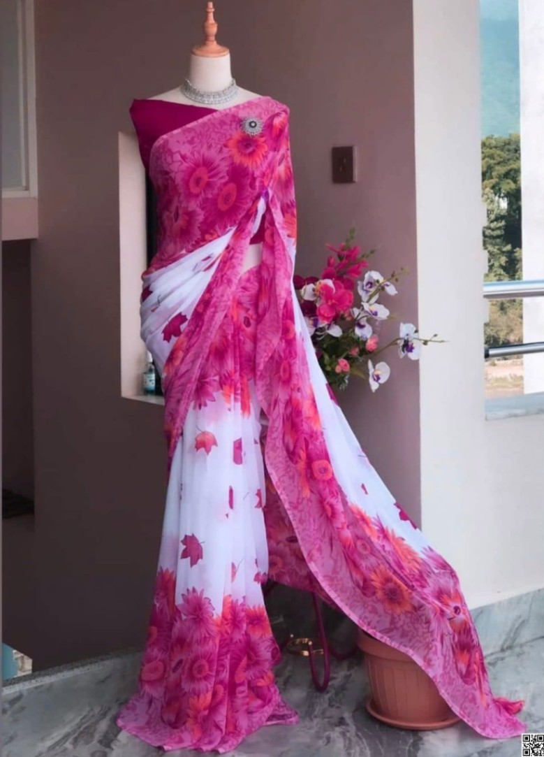 Printed Georgette Sharee